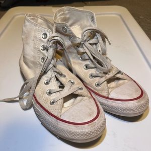 White size 6.5W/4.5M high top converse